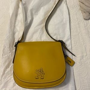 Disney x Coach Mickey Mouse Saddle Bag 23 Flax